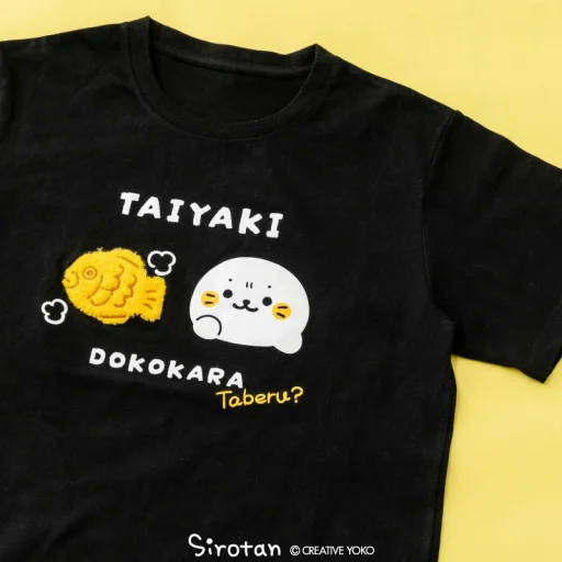 しろT しろたんTシャツ　たい焼きどこから しろたんはかわいい